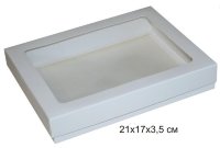 Коробочка для пряников 21*17*3,5см белая